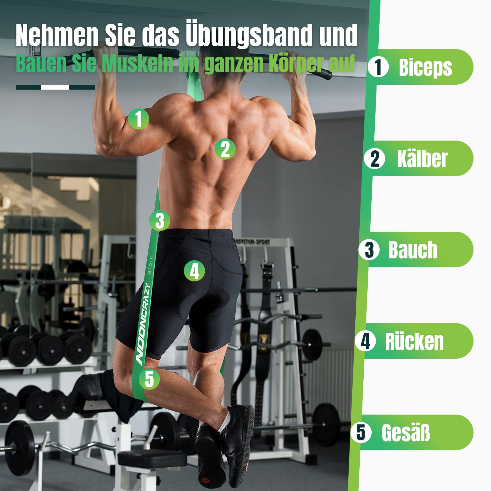 Resistance Bands, Verschiedene Ebenen Widerstandsbänder mit Türanker und Handgriffen, Fitnessbänder für Kraftraining, Training, Yoga für Männer und Frauen