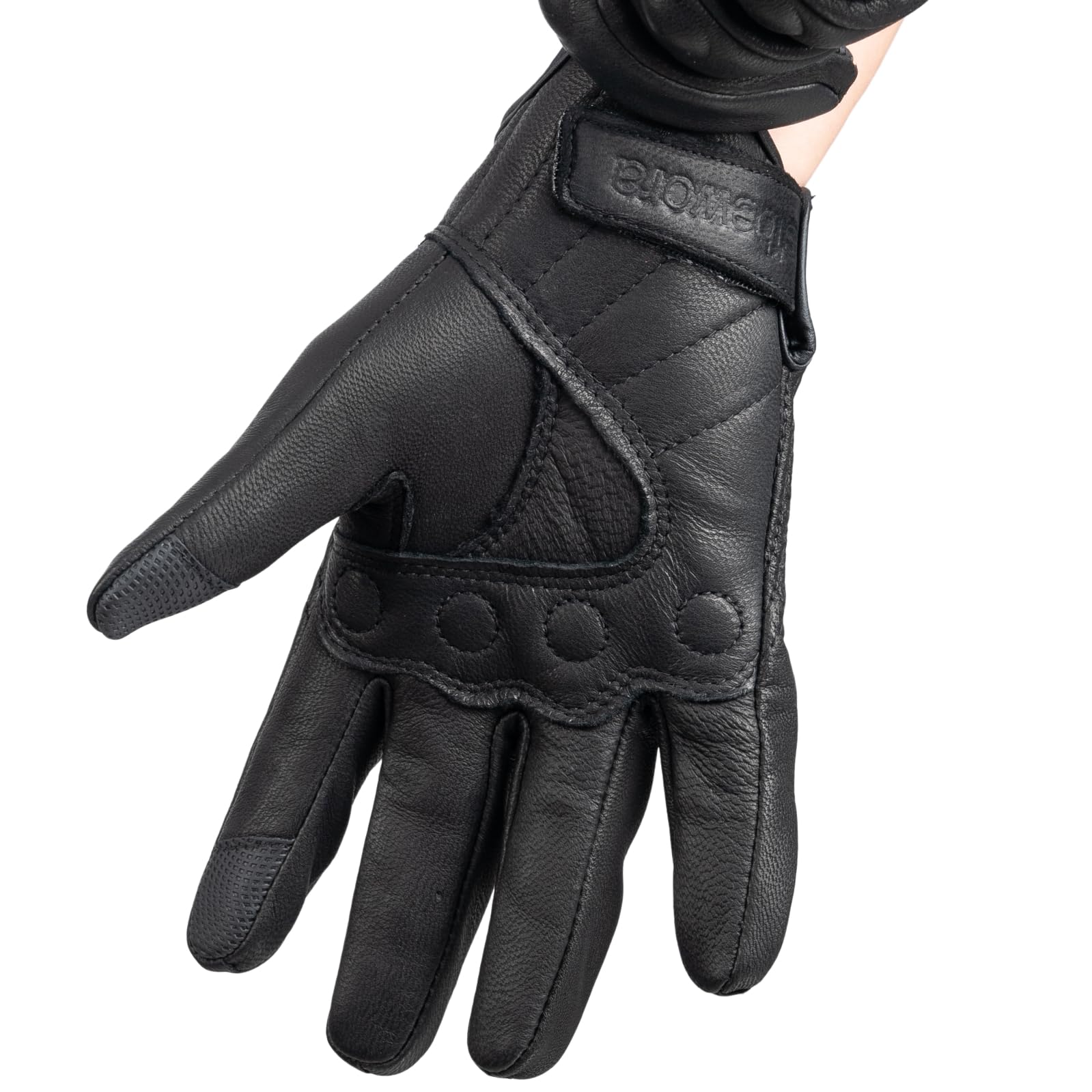 Amazon.com: sibewora Men's Full Finger Goatskin Leather Gloves