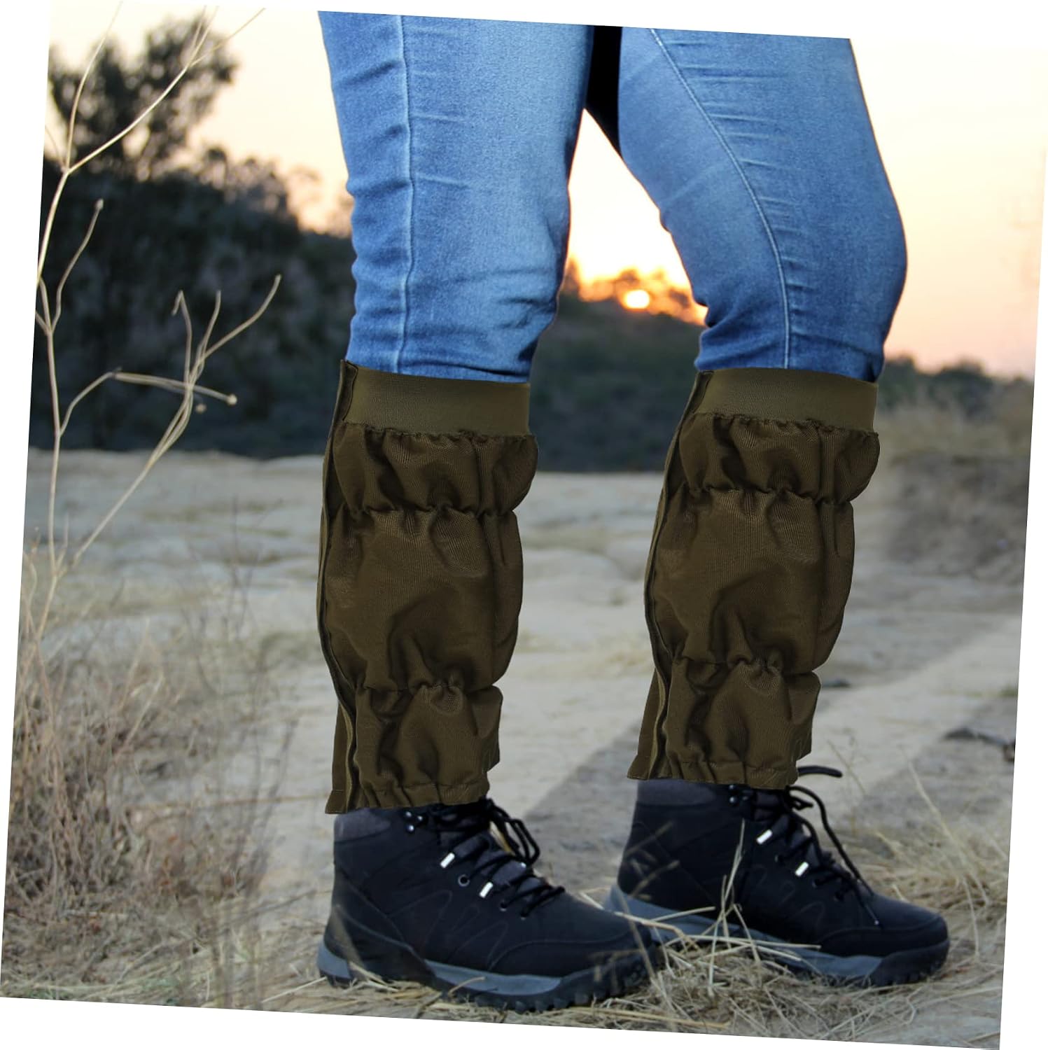 1pair Outdoor Calf Sleeve Gaiters for Hiking and Climbing Leg Covers to Keep Shoes Dry and Clean for Backpacking and Camping Activities