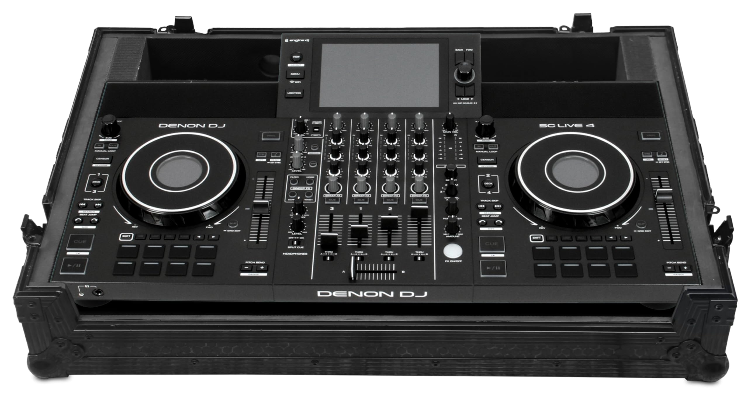 UDG Flight Case Denon DJ SC Live 4 Blk Plus (Ruedas)
