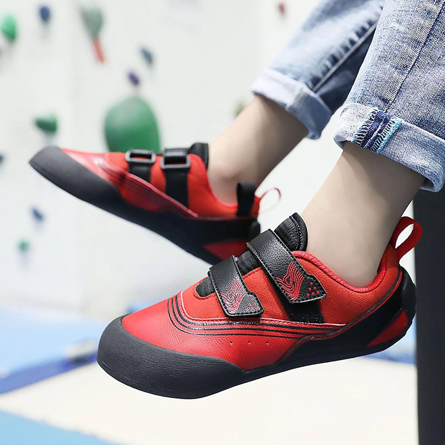 Climbing Shoes Mens Light Anti-Slip Indoor Outdoor Rock Climbing Sneaker for Beginners Professional Climbers