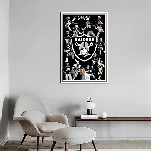 Miniatura 5 de Póster de fútbol americano de Los Vegas City Sports Raiders en lienzo impreso para decoración de pared, arte de sala de estar, póster para