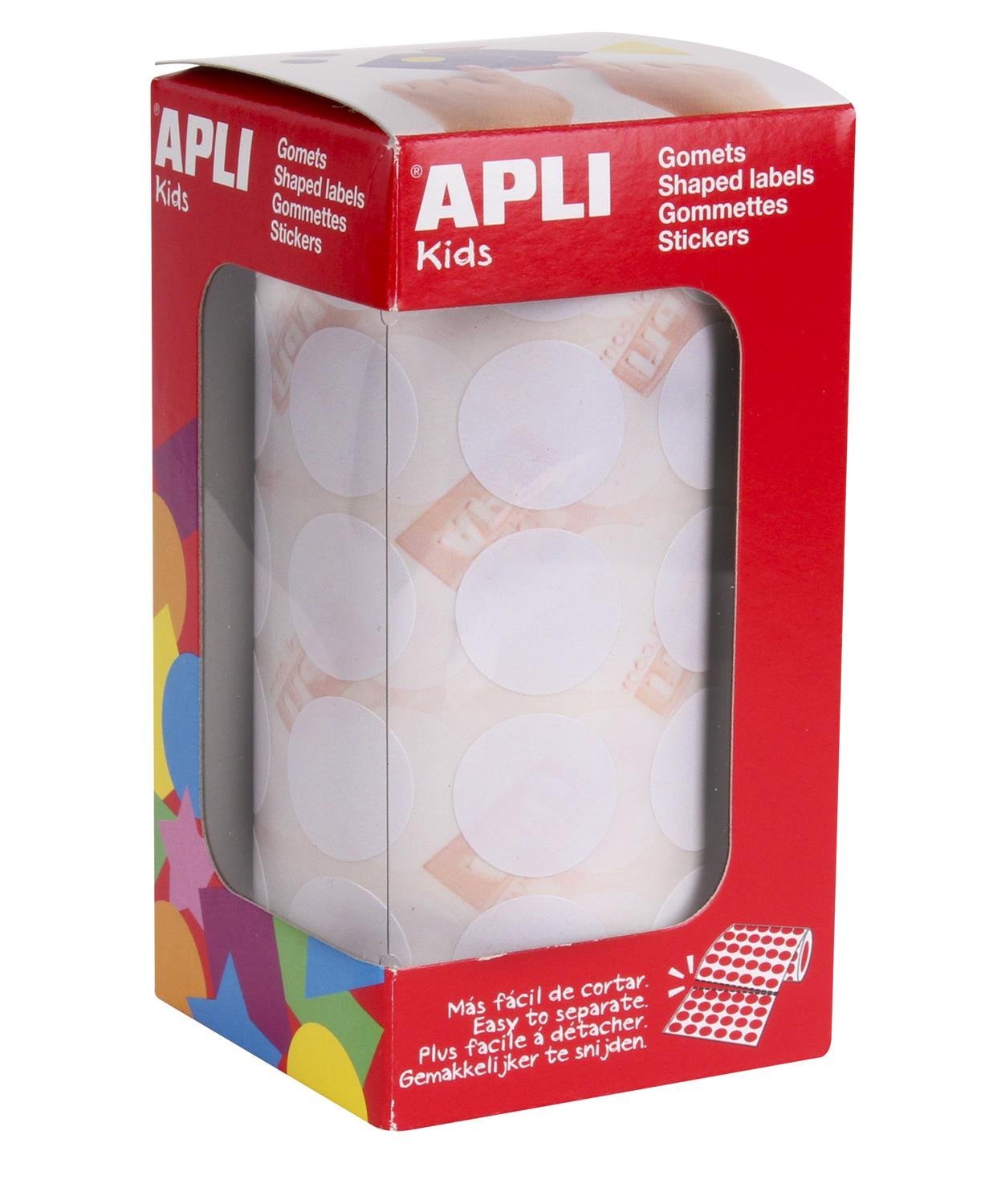 APLI Kids 20 mm Round Rubber Bands - White
