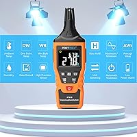Vista 5 de Protmex PT618 Medidor de Temperatura y Humedad, Termómetro Higrómetro con Ambiente, Punto de Rocío, Bulbo Húmedo para Interior/Exterior MÍN, MÁX