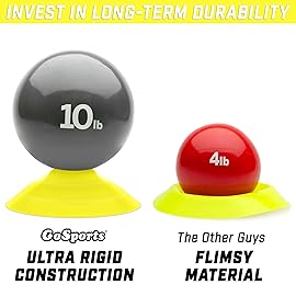 GoSports Premium Sports Cones for Agility Training and Drills - 20 Pack with Tote - Yellow