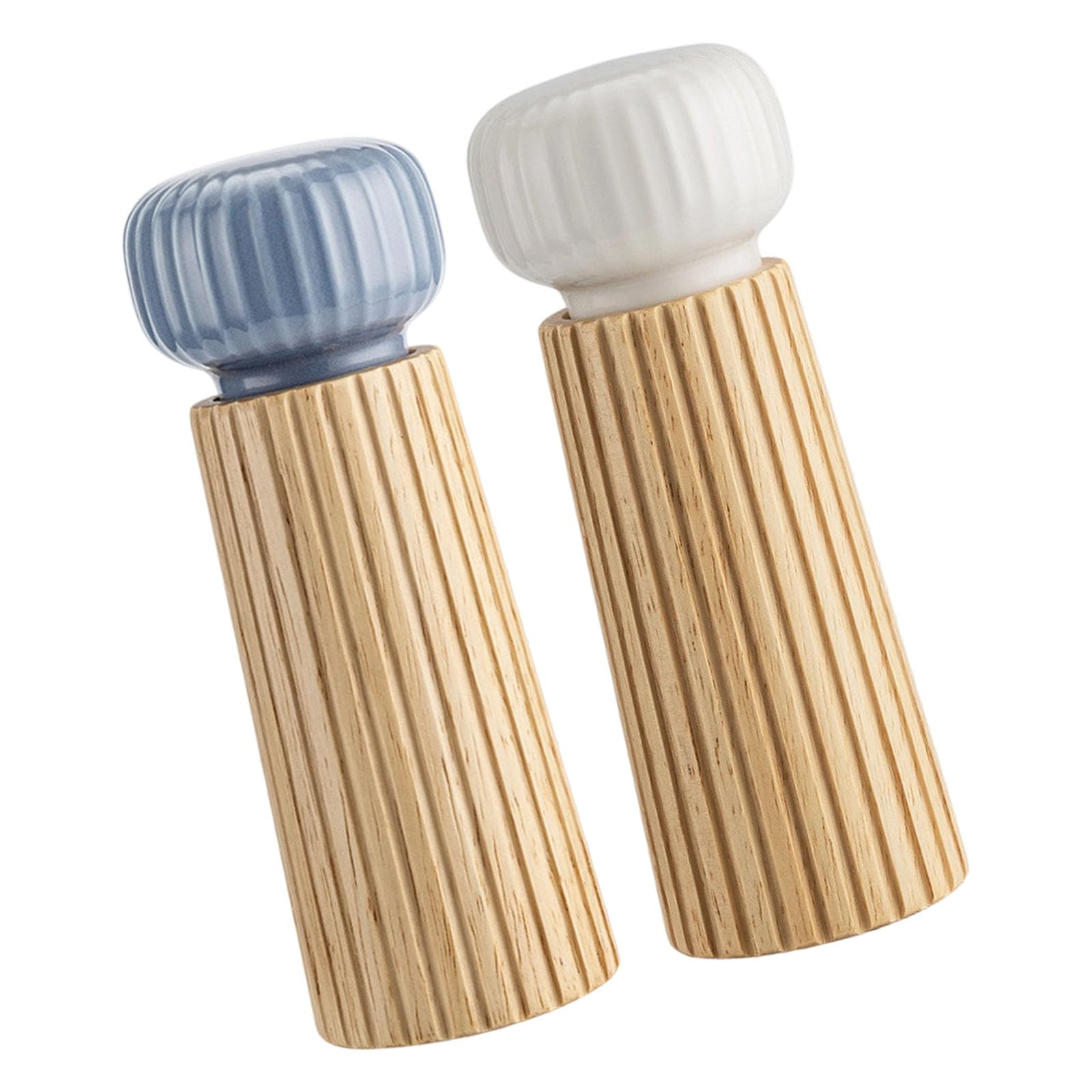 JSGHGDF Kitchen Spices Storage Container Rubberwood Grinder with Ceramic Cores Seasoning Bottle for Daily Use Rubberwood Salts Peppers Stirrer