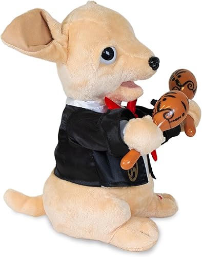 Miniatura 6 de Cuddle Barn Chuey Bamba - Juguete de peluche animado de chihuahua cantante de 12 pulgadas agita las maracas a La Bamba