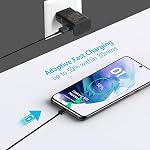 (2 Pack) Charger Fast Charging for Samsung Phone, Powersky Adaptive USB Charger with USB Type C Cable for Galaxy S21, S20, S10, S9, S8, Note10, 9, 8, 7 and A Series, Tablet Charger Chargeur USB C