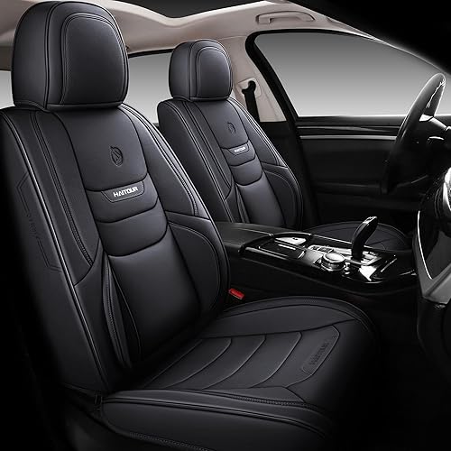Miniatura 6 de Fundas de asiento de automóvil de cuero de cobertura completa de ajuste universal para automóviles, sedanes, camiones, SUV, protector de asiento de