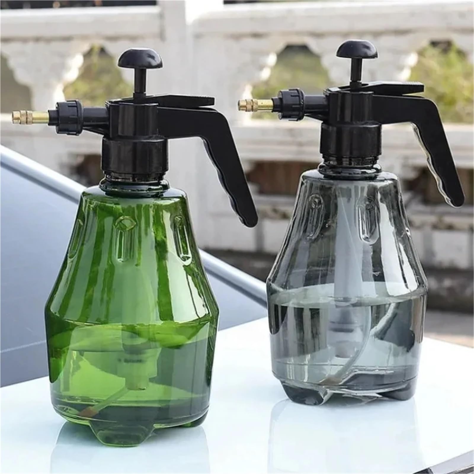 Rociador a presión for lavado de autos, bomba de limpieza automática, botella rociadora presurizada, herramientas de jardinería(3L Blue)