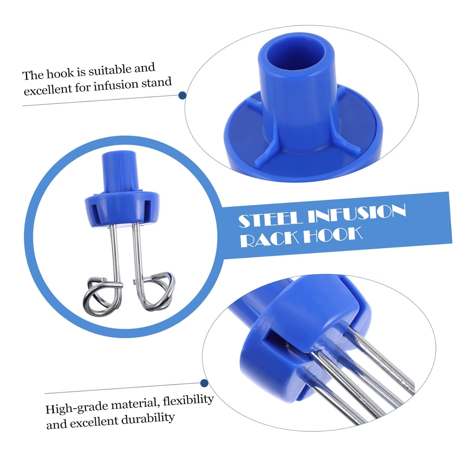 VOSAREA Steel Hanging Hook for Infusion Rack Portable Poles Accessory Simple Design