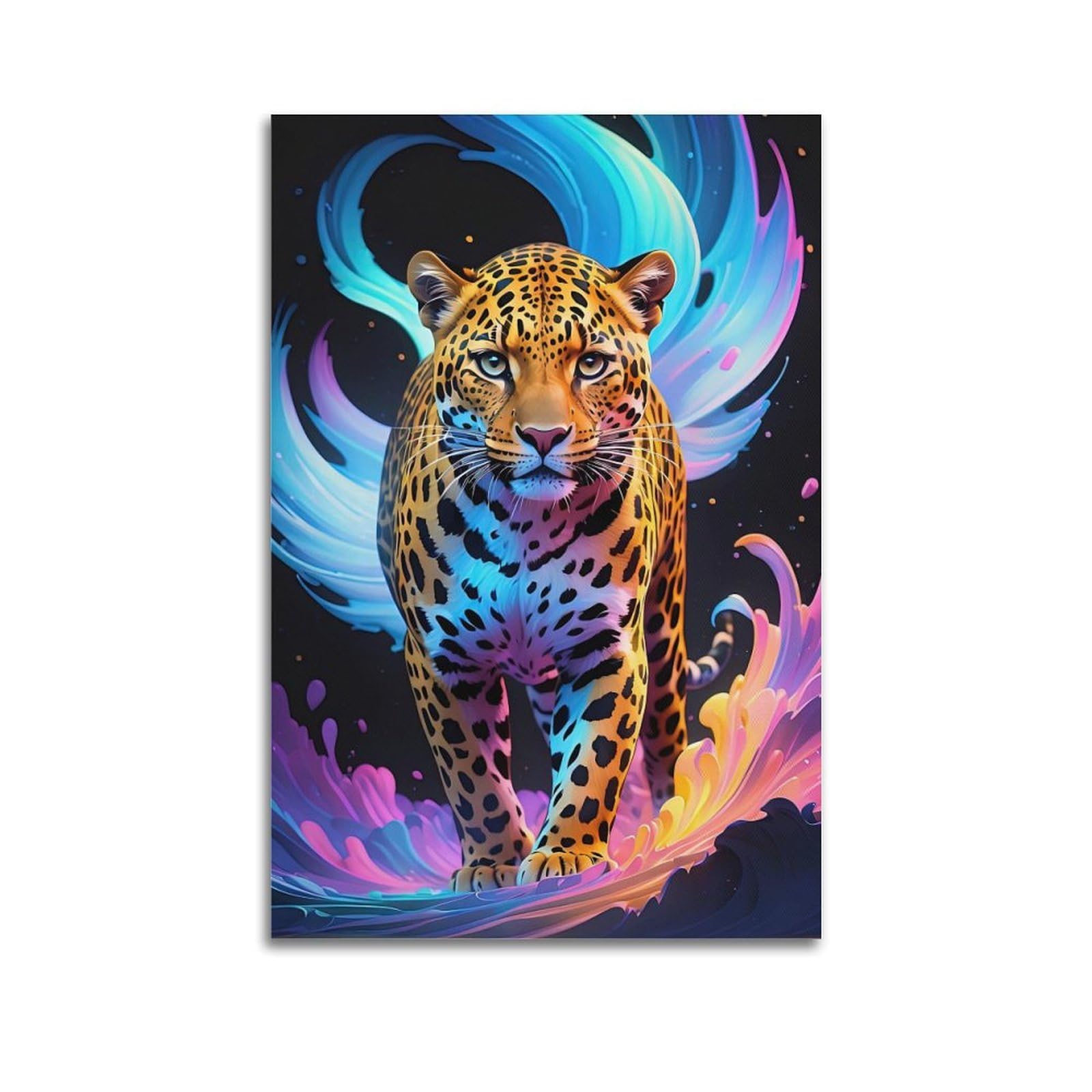 ZSZWHJ Animal Artwork Poster Watching Your Panther Poster Decorative Painting Canvas Wall Posters And Art Picture Print Modern Family Bedroom Decor Posters 20x30inch(50x75cm)