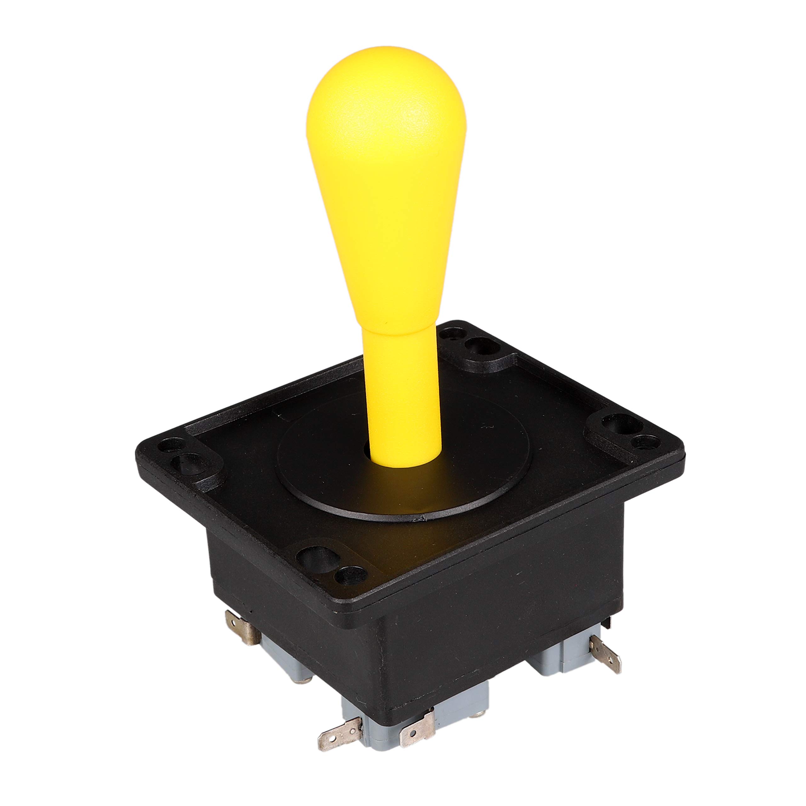 2 Player Gioco Arcade Fai da Te Kit Ellisse Ovale Happ Tipo di Joystick Maniglia + 18x Americano in Stile Arcade Pulsanti (Includere 1p 2p Start Pulsante) (Rosso e Giallo)