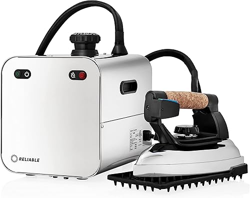 Reliable 4100IS - Estación profesional de plancha de vapor con modo ecológico, 120 V, 4 sistemas de seguridad, caldera de acero inoxidable de 2.2 L,