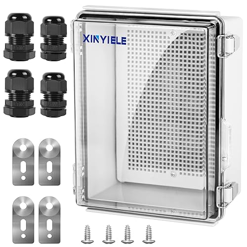 Caja de conexiones de plástico ABS impermeable para proyectos al aire libre, IP67, resistente a la intemperie, a prueba de polvo con cubierta con
