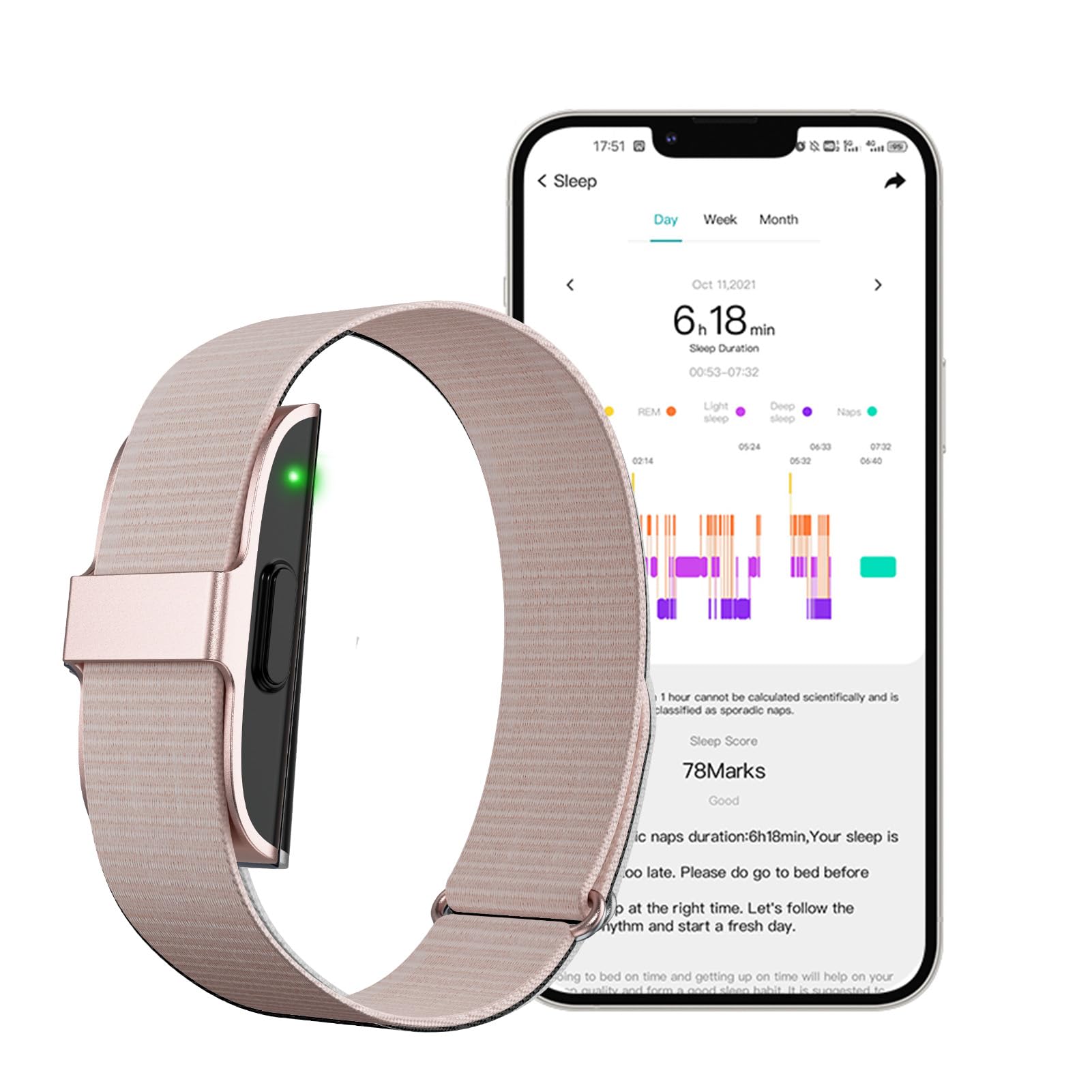 findtime Bracelet Connecté Femme Capteur de Fitness avec Modes d'exercice Long Jours Batterie IP68 Fitness Tracker d'Activité Bluetooth Sport Bracelet Suivi Sommeil