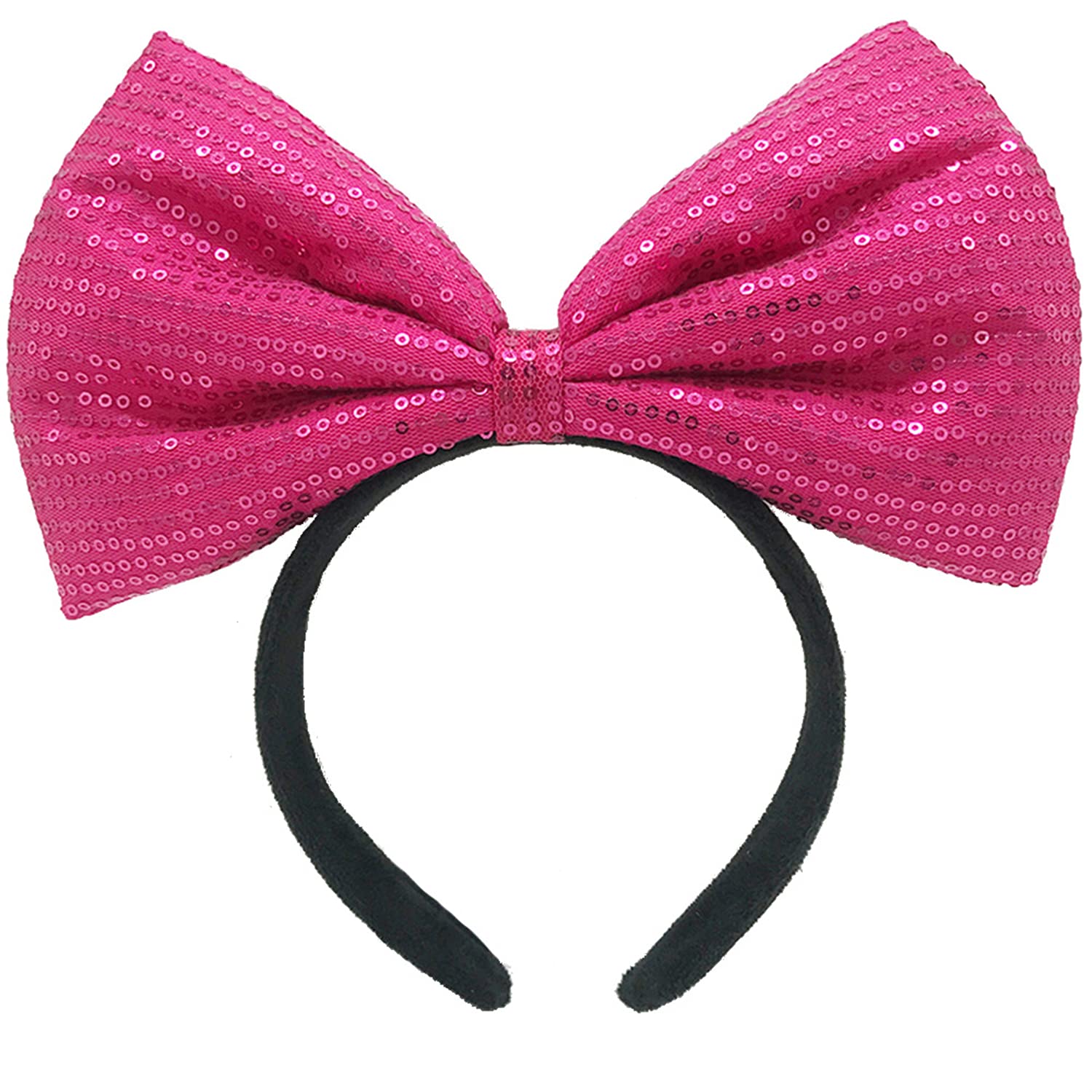 FaylayParty Decoration Headware Colorful Glitter Sequins Big Bow Headbands
