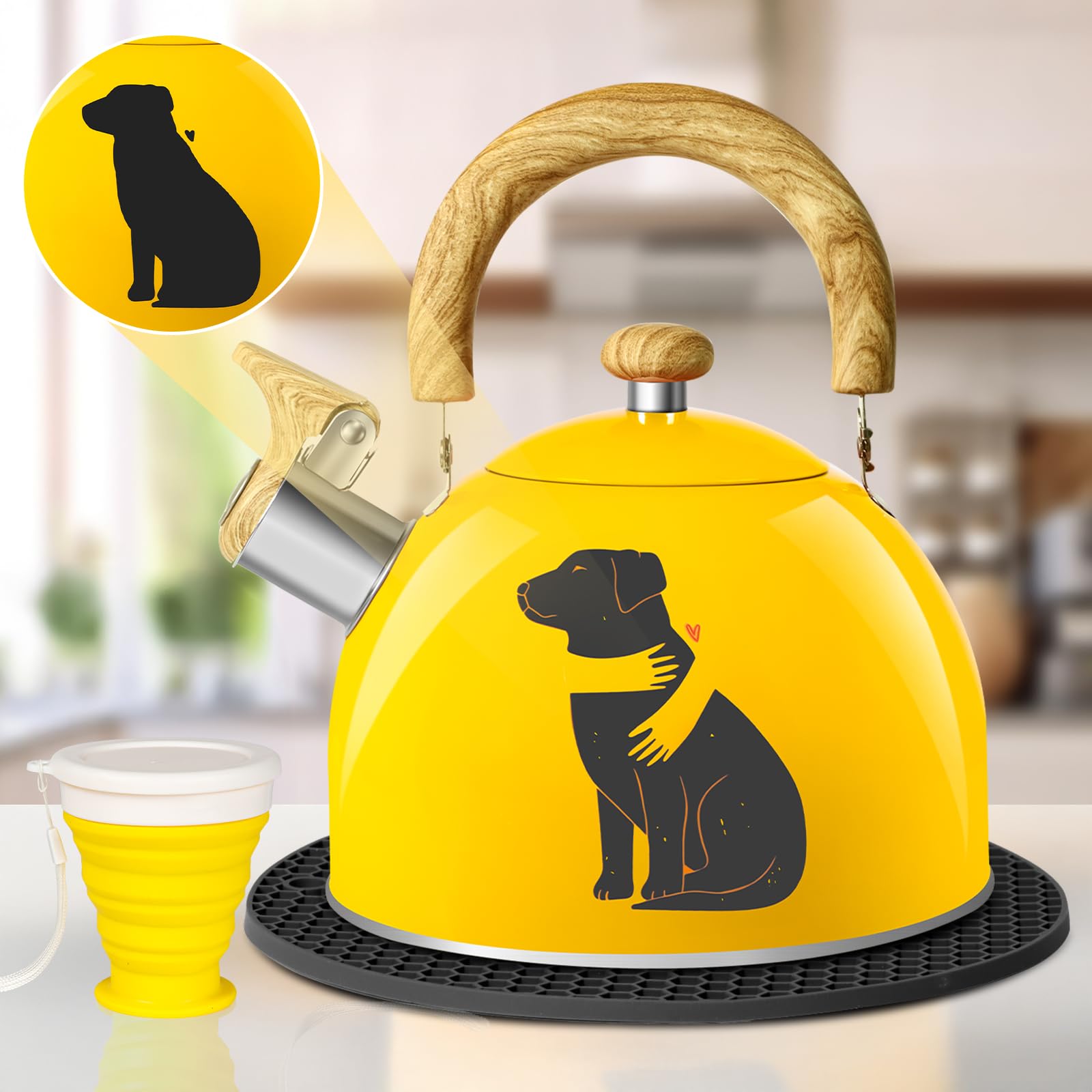ARC Whistling Tea Kettle - Color Changing Design -9