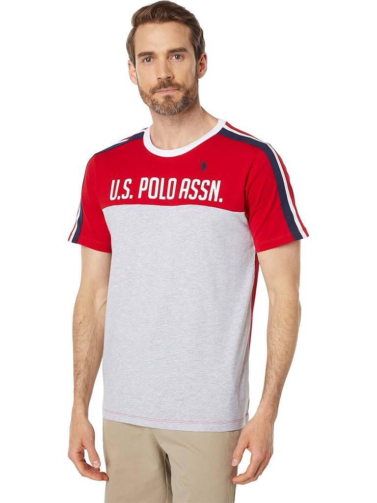 U.S. POLO ASSN. Short Sleeve Crew Neck Signature Tricot Stripe Tee