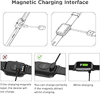Vista 7 de Compatible con ZOSKVEE - Cargador de reloj inteligente, cargador de repuesto de cable de carga USB magnético Lamshaw compatible con ZOSKVEE P95 2.01