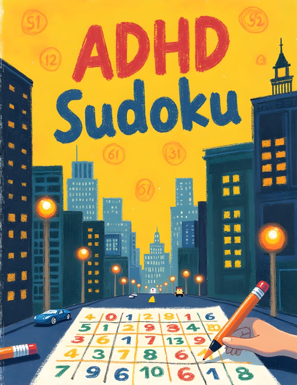 ADHD Sudoku: Focus Through Puzzles/100 pages/ 50 puzzles/ solutions included