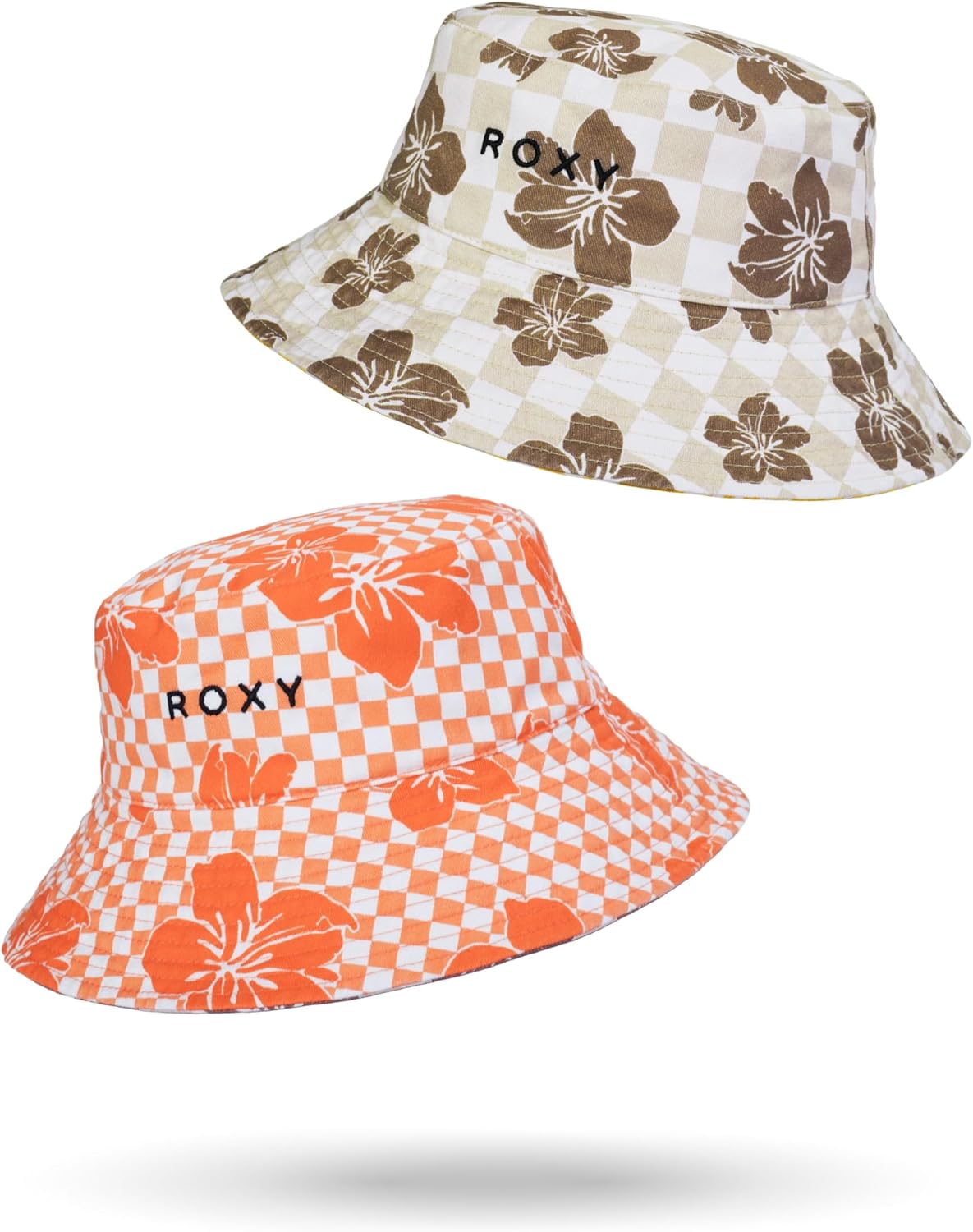 Roxy Women's Jasmine Paradise Reversible Bucket Hat – 100% Cotton, Lightweight & Packable Hat for Beach or Festival
