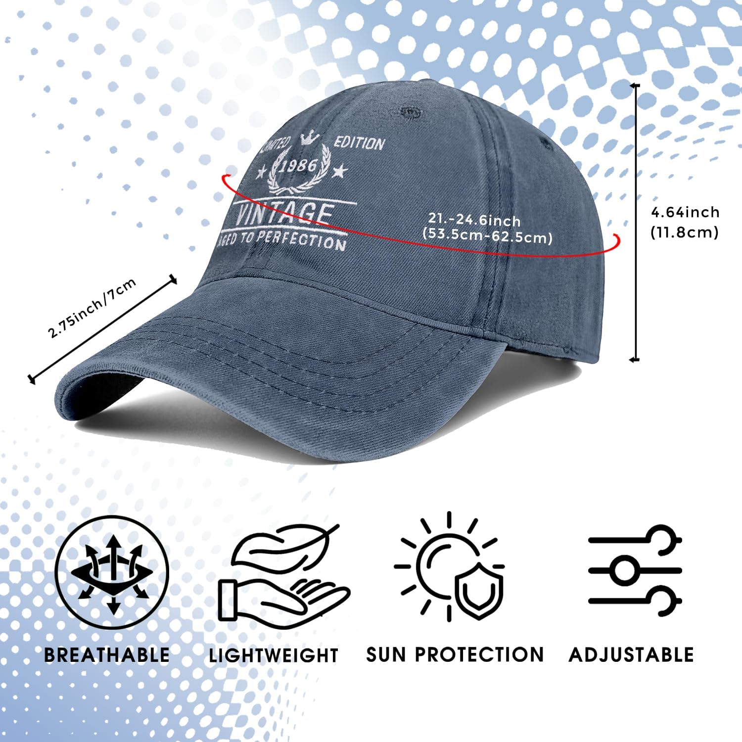 40th Birthday Gifts for Men Women Hats 1985 Vintage Hat 40 Embroidered Baseball Cap