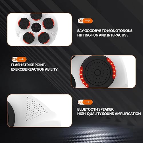 Miniatura 4 de Máquina de boxeo de música para el hogar, montaje en pared, boxeador de música, enfoque inteligente electrónico, entrenamiento de agilidad, boxeo