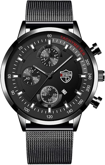 Mens Watches Casual Stainless Analog Quartz Watch Men Wristwatch Clock Business Date Casual Watch Mdv-106