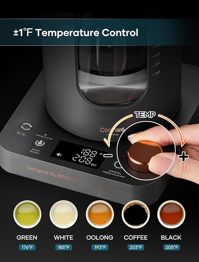 Tetera Eléctrica Intasting 1L con Infusor y Control de Temperatura miniatura 3