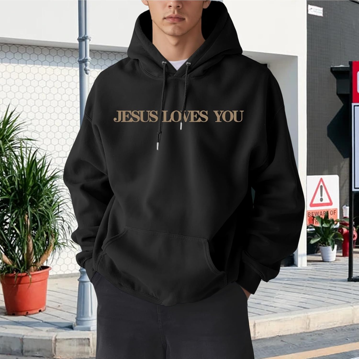 Christian Jesus Loves You Hoodies for Teen Religious Faith Sweatshirts Bible Verse Graphic Youth Thin Hoodies - Image 2