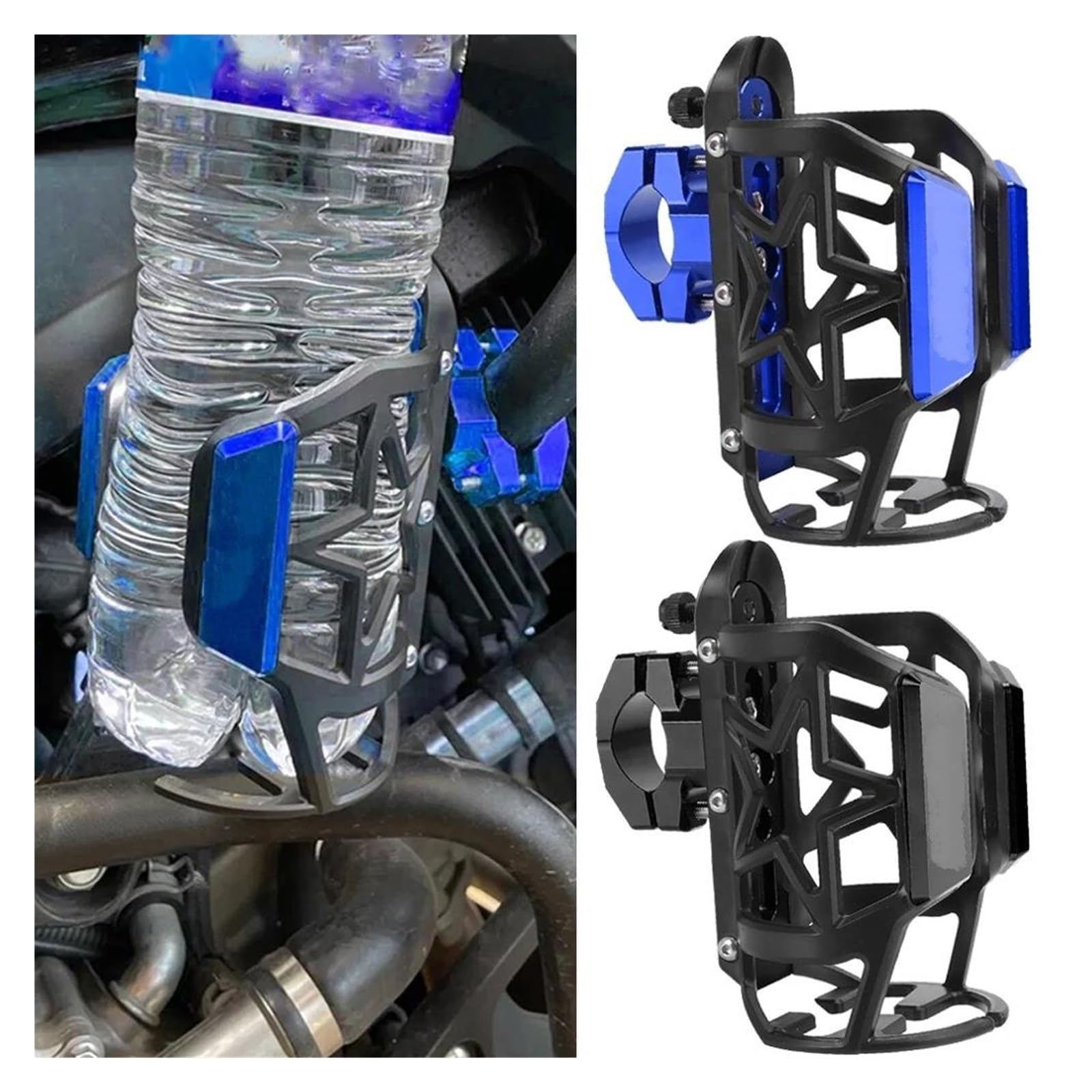 Porta Borraccia Moto Portabicchieri per Bevande con Bottiglia d'Acqua per Bevande CNC per Moto Peryamaha TMAX560 TMAX530SX DX Tech Max ABS TMAX500 2001-2024(Rosso)