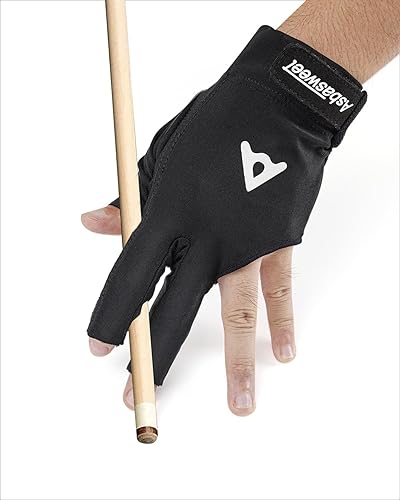 Guante de billar para billar de licra elástica de 3 dedos, guante deportivo transpirable con proceso de silicona duradero, ideal para hombres y