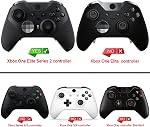 PlayVital Samurai Edition Anti Slip Silicone Case Cover for Xbox Elite Wireless Controller Series 2 Core, Ergonomic Soft Rubber Skin Protector for Xbox Elite Series 2 with Thumb Grip Caps - Black