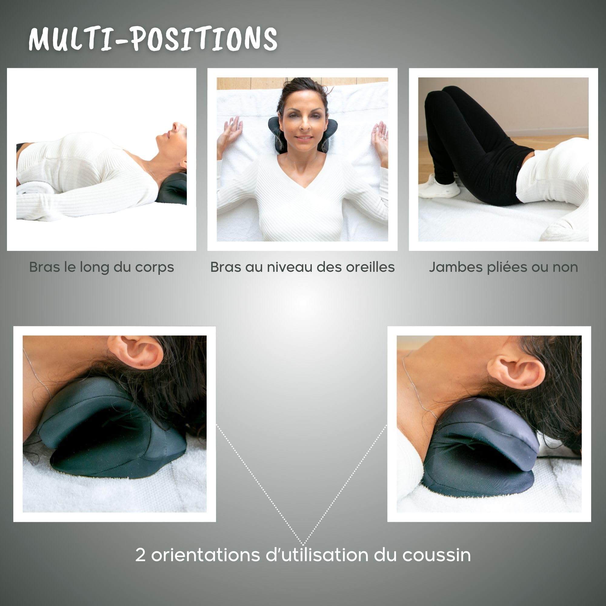 Coussin Traction Cervicale Chauffant Climsom Flex - Décompression Cervicale & Lordose - Housse Graphène 3 Niveaux 40/45/50°C - Soulage Cervicalgie, Contractures, Nuque Raide - Recommandé Kiné