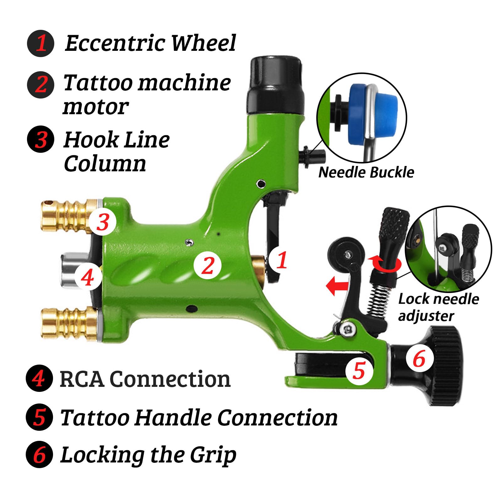 Amazon.com: Rotary Tattoo Machine Gun, ATOMUS Tattoo Liner Shader