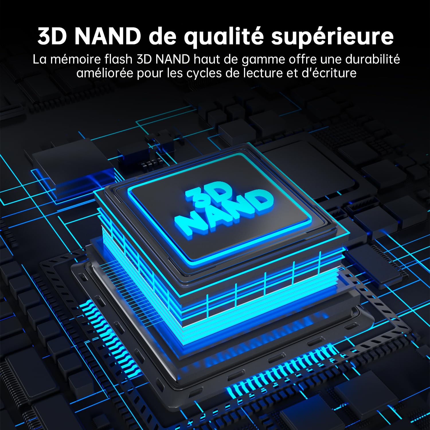 2To NVMe SSD PCIe gen3.0x4 Disque Dur Interne pour Lire et écrire Jusqu’à 3500Mo/s, Technologie NVMe 3D NAND, pour MacAir 2013-2017, MacPro 2013-2016, Mac Mini 2014, iMac 2012-2018