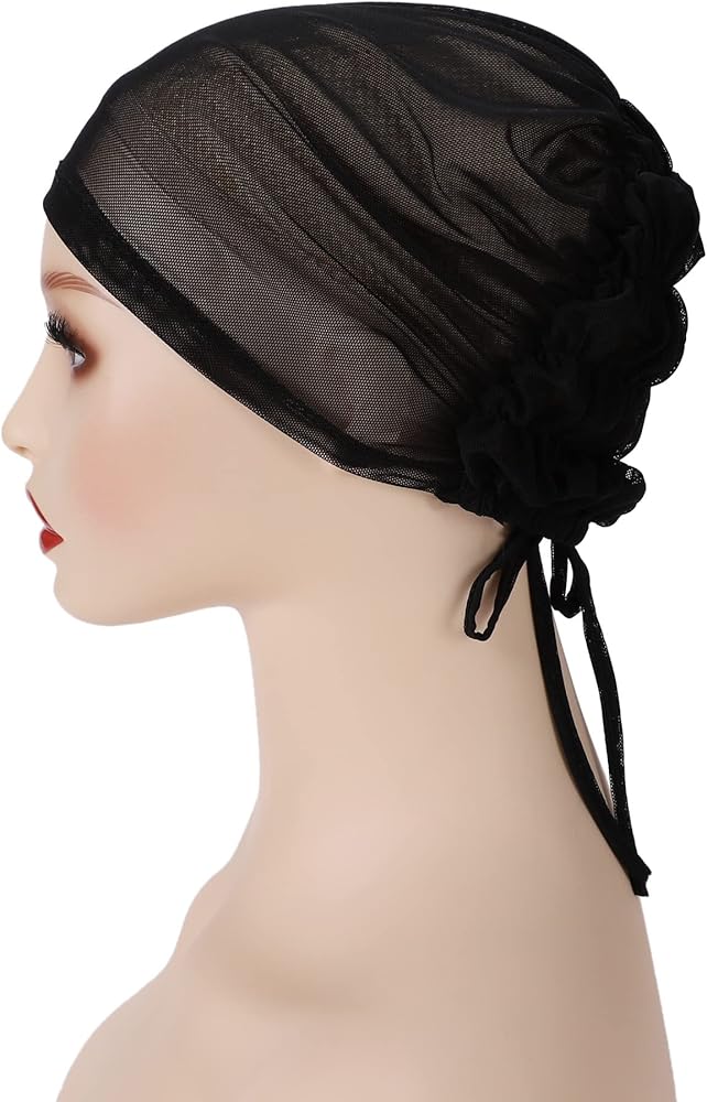 ENSTILER Women Underscarf Hijab Reticular Hijab Caps Turban Beanie