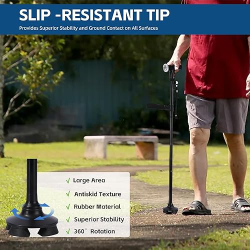 Miniatura 4 de Ready Walker Smart CaneCaneHero Walking Canes for Women & MenFreedom Canes with Led Light and Alarm, with Side Handle, Collapsible Stick