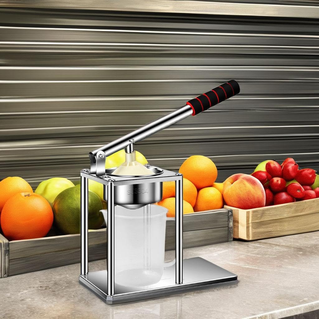 Manuelle Zitruspresse – Effiziente Handpresse Obstpresse für Orangen-, Zitronen-, Granatapfelsaft-Extraktion in der Küche zu Hause