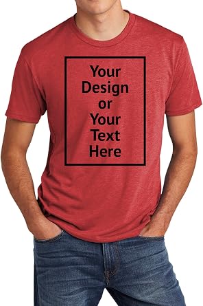 Personalized Mens Triblend T-Shirt 6010 Add Your Design Photo Text Custom Outfit for Men Front/Back Print