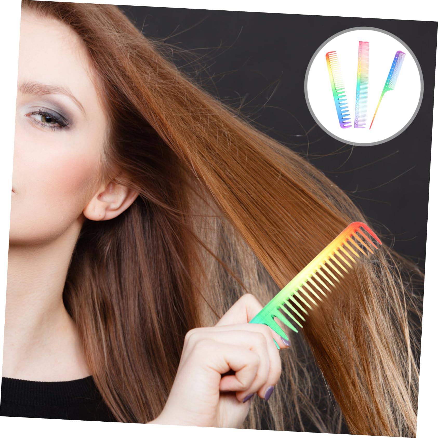 FRCOLOR 9 Piezas peine de peluqueria peine de pelo s de burlas de pelo portátil de estilismo para desenredar de peluquería s de peluquero el plastico