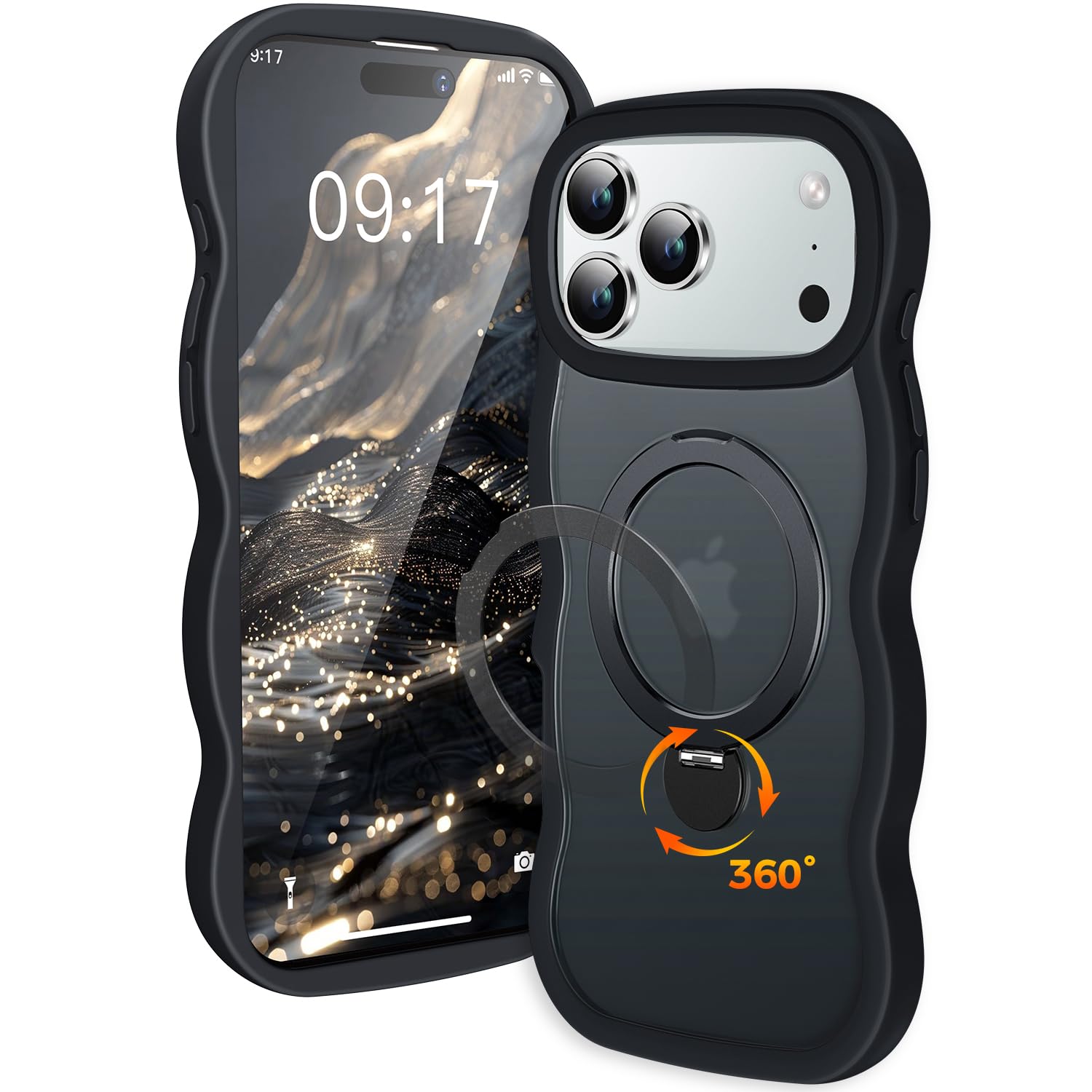 Coque iPhone 17 Pro Max antichoc à bords ondulés pour une utilisation active