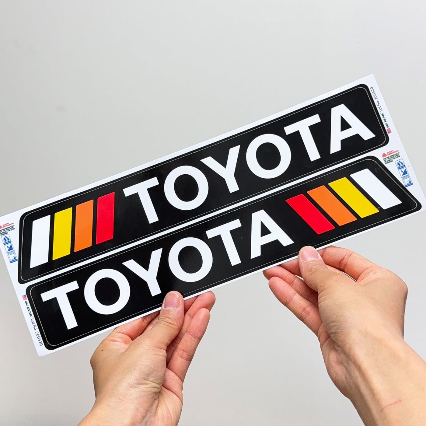 GRITKULTURE Removable Retro TRD Decal Graphic Sticker 2 Pack 11.2inch X 1.7inch Tricolor Vinyl for Universal Year Tacoma and Tundra, 4runner Offroad Trucks and SUV with Squeegee and Easy Installation