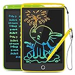 2 Pack LCD Writing Tablet, Colorful Screen Doodle Board 8.5 Inch Drawing Tablet for Kids, Learning Toys Birthday Gifts Travel Activity Games for 3 4 5 6 Year Old Boys and Girls ToddlersYellow Green