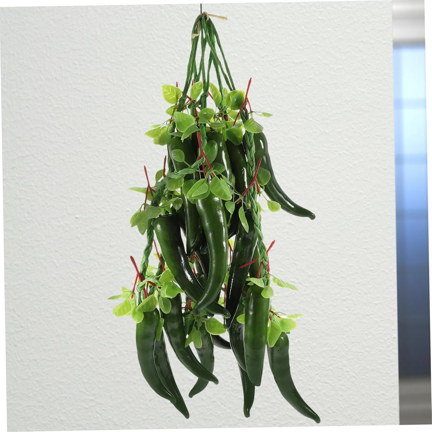 5pcs Artificial Pepper String Decorations Lifelike Simulation Pepper Ornaments for Farmhouse Kitchen Photography Props Thanksgiving and Harvest Party Decor