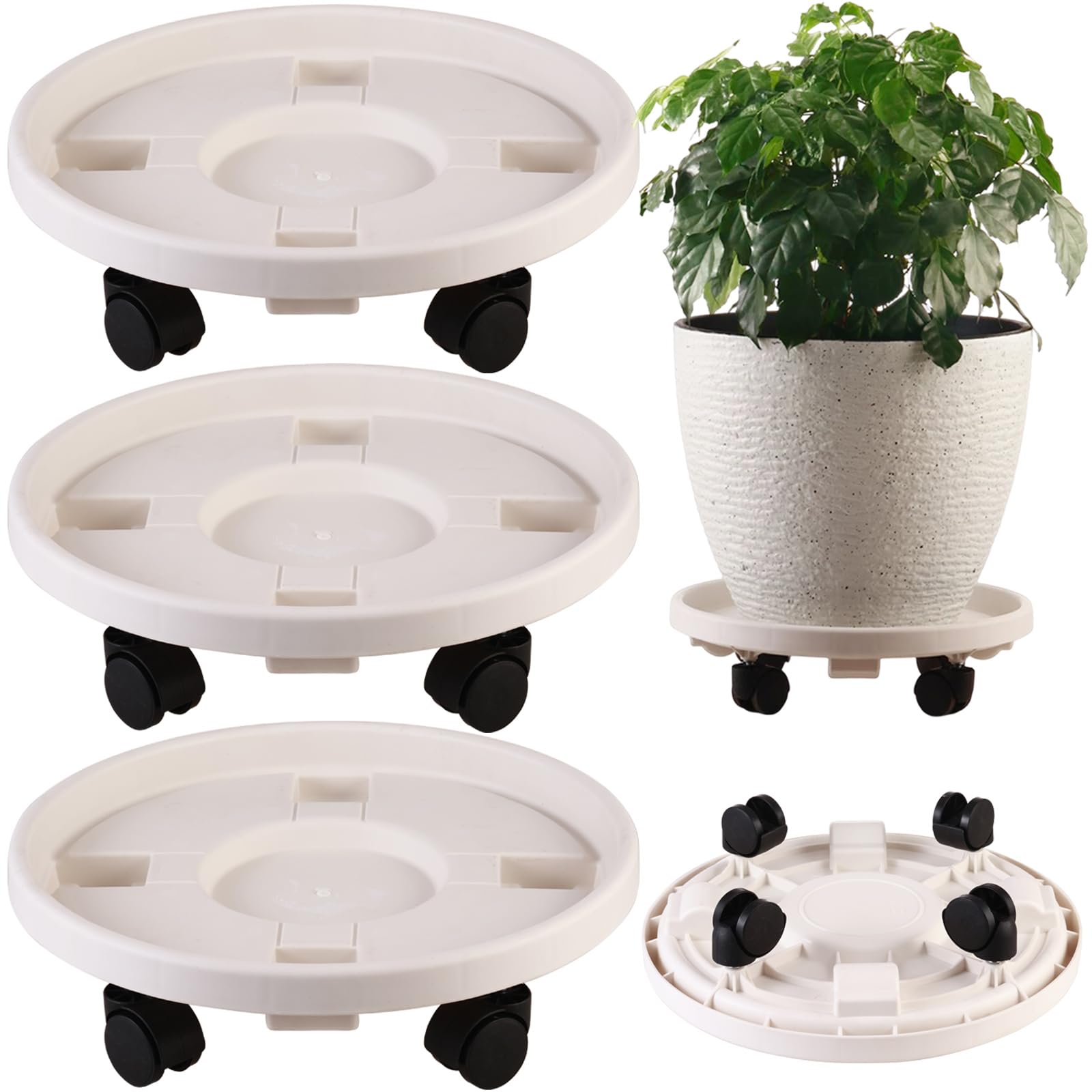 Macetas de plástico para plantas con drenaje ranurado contra el exceso de agua