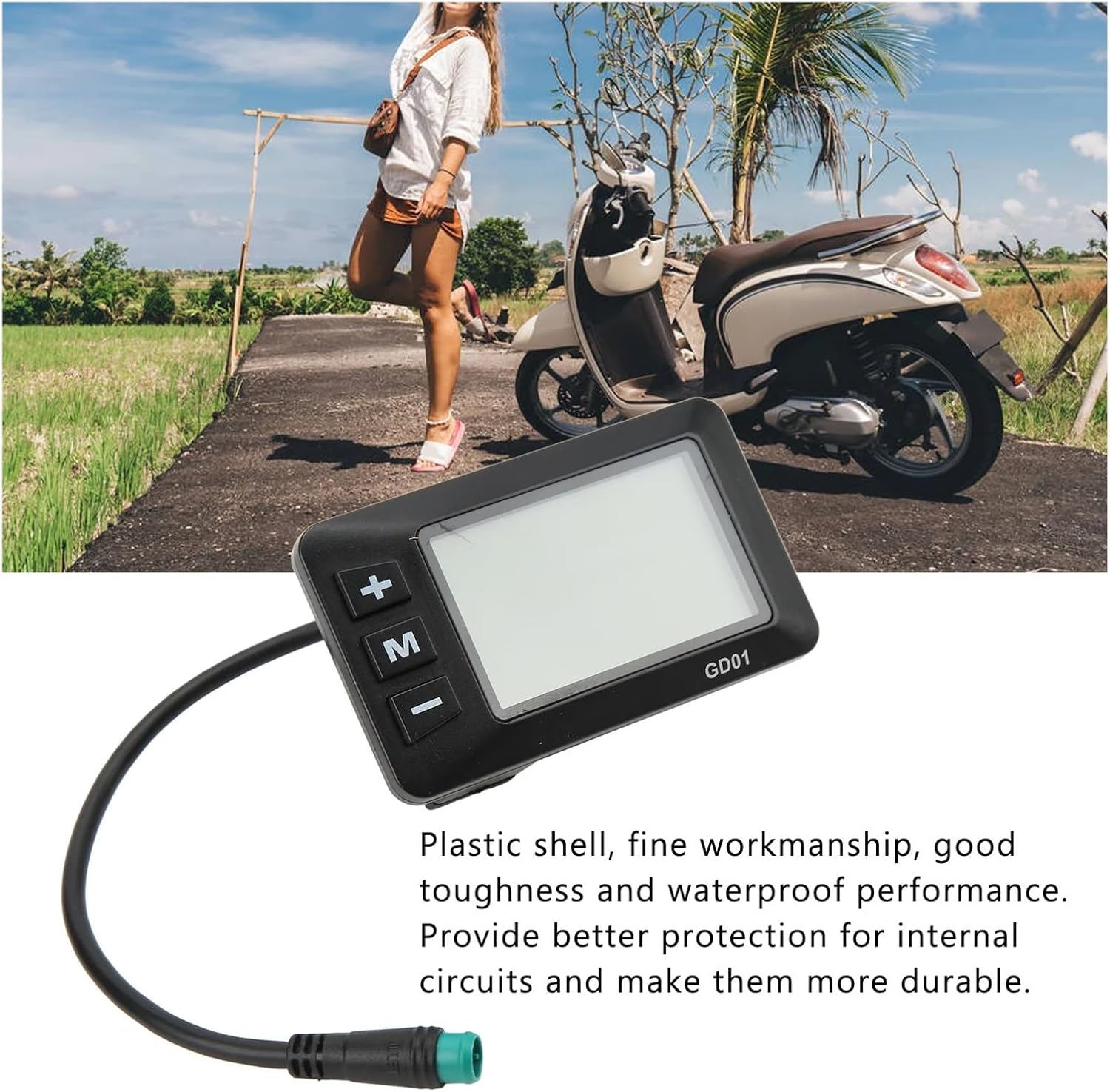 電動ディスプレイ 36V/48V LCDGD01 ディスプレイ 5ピン 防水プラグ 22.2mm ハンドルバー JN E-Bike対