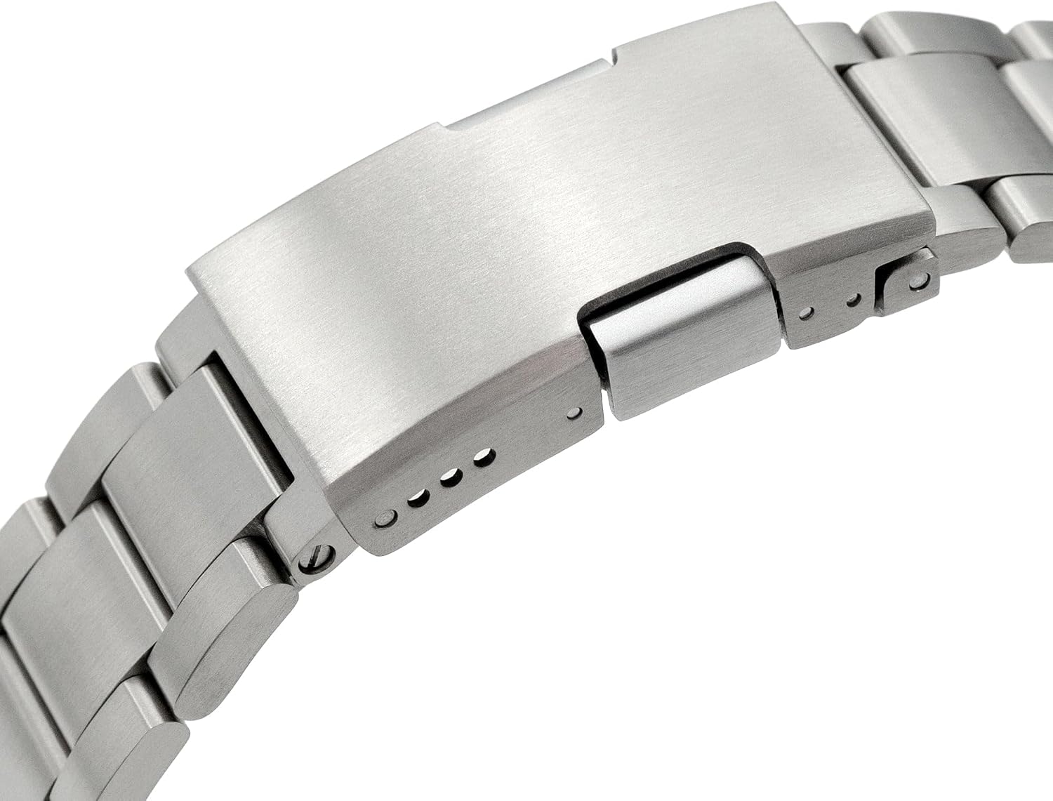 MiLTAT 20mm Super-O2 Pull-Twist-QR Titanium Watch Band Straight End Quick Release, Brushed Slinea Clasp