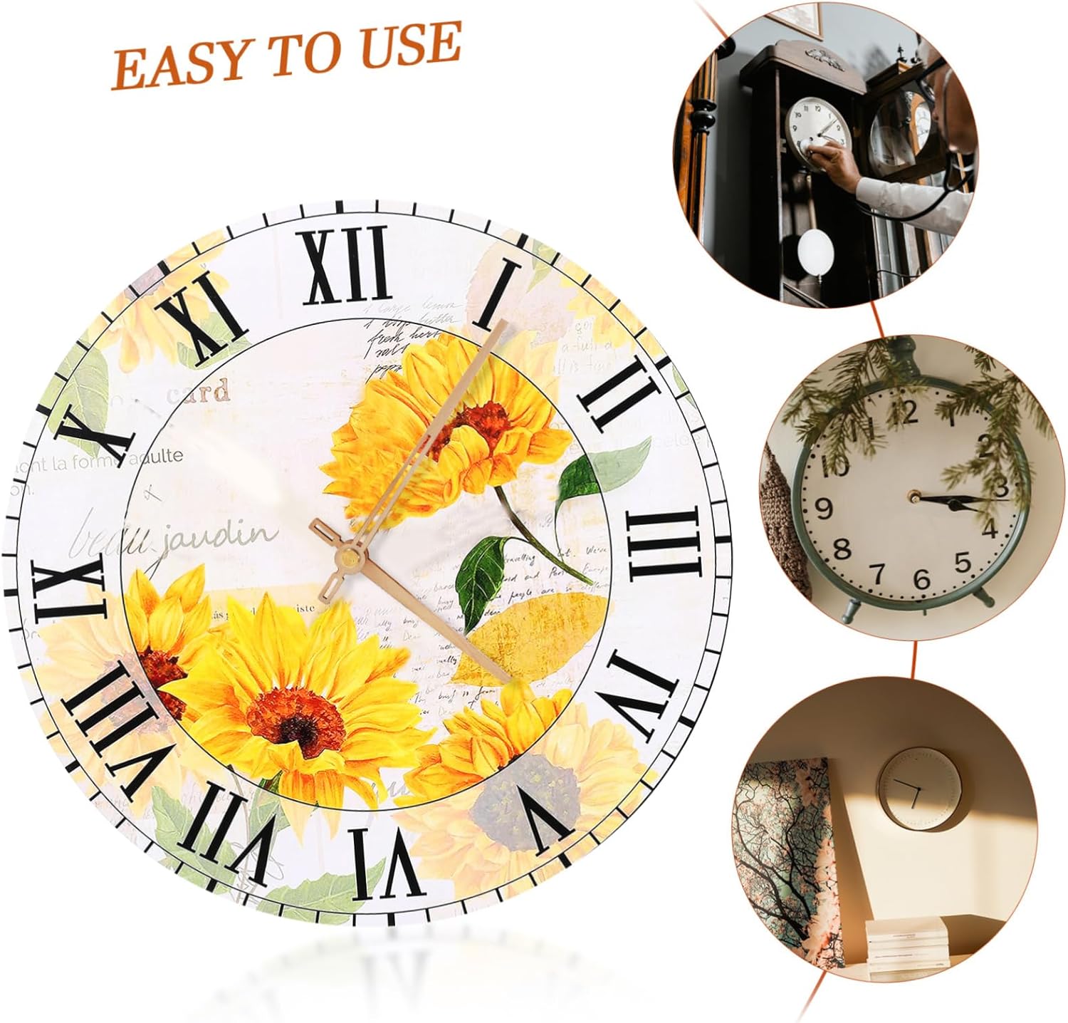 NUOBESTY Silent Quartz Clock Mechanism Replacement Kit 10 Inch Long Shaft Motor for DIY Wall Clock Repair and Making